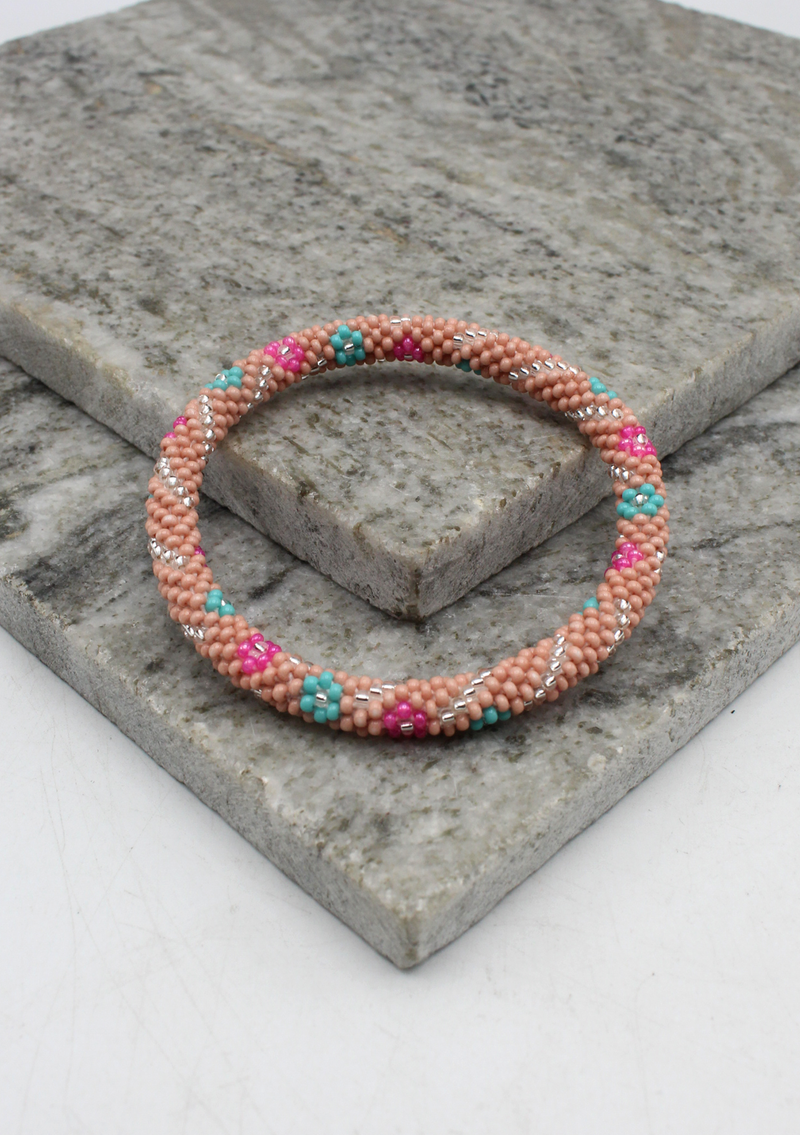 Hippie Peach Roll On Bracelet