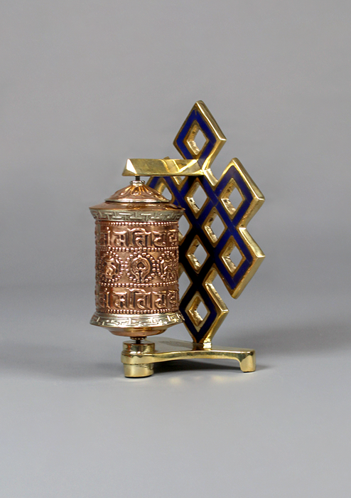Tibetan Prayer Wheel Endless Knot Wall Mounting