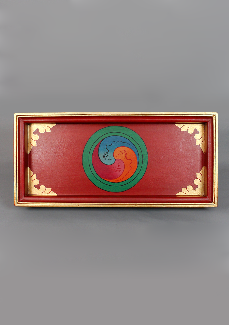 Handcrafted Buddhist Ritual Tibetan Tray 18"