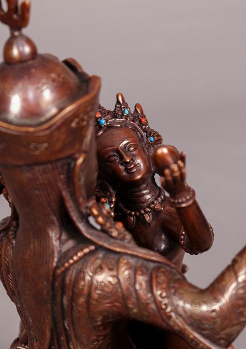 Masterarts Copper Guru Rinpoche Shakti Statue 9" H