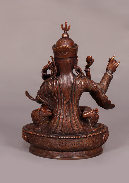 Masterarts Copper Guru Rinpoche Shakti Statue 9" H