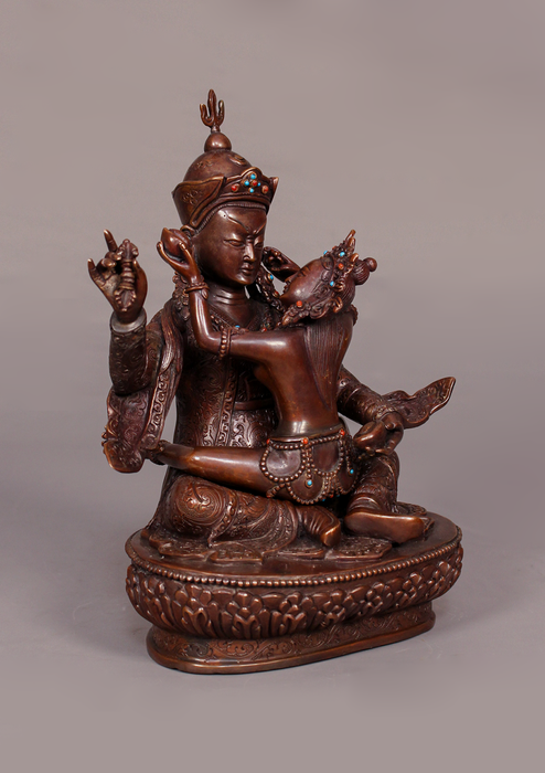 Masterarts Copper Guru Rinpoche Shakti Statue 9" H