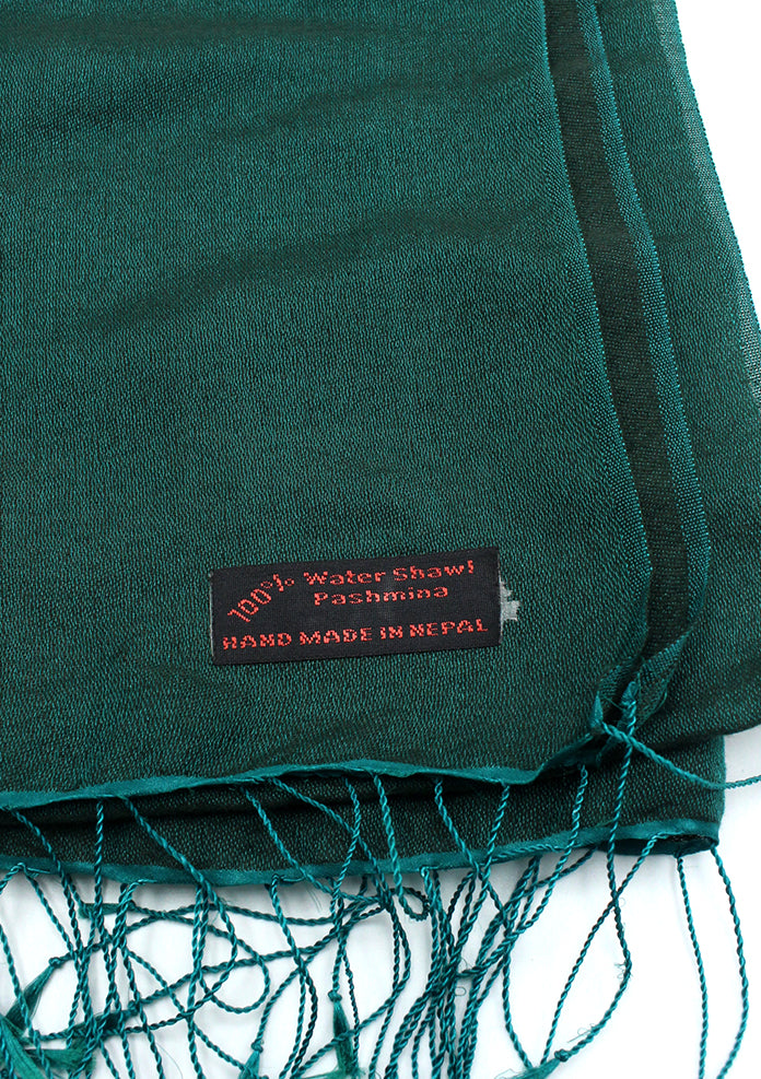 Forest Green Water Pashmina Shawl
