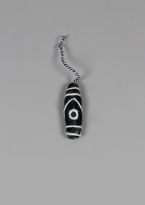 Felt Dzi Bead Hanging Charm Decor