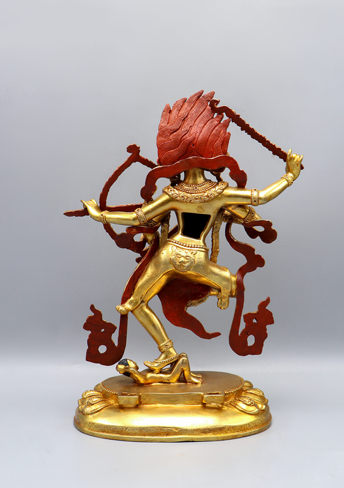 Kurukulla 24 K Gold Copper Statue 14" H