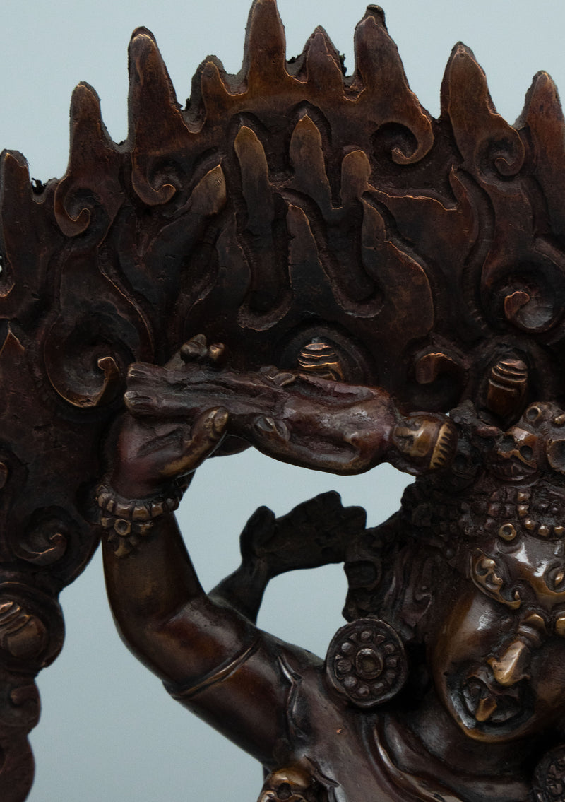 Copper Oxidized Ekajati Dakini Statue