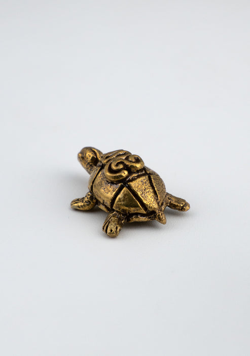 Brass Mini Tortoise Statue 1"