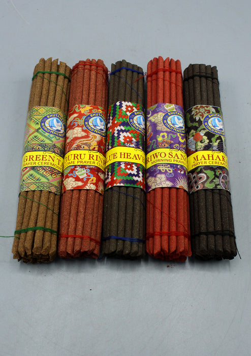 Set of Five Bhutanese World Peace Prayer Incense