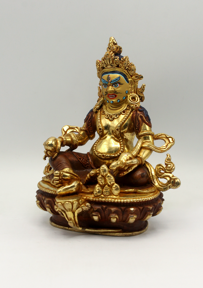 Jambhala God of Wealth  2K Gold  Statue 6"H