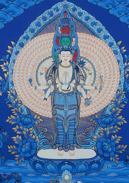 Thousand Arms Avalokiteshvara Thangka Painting