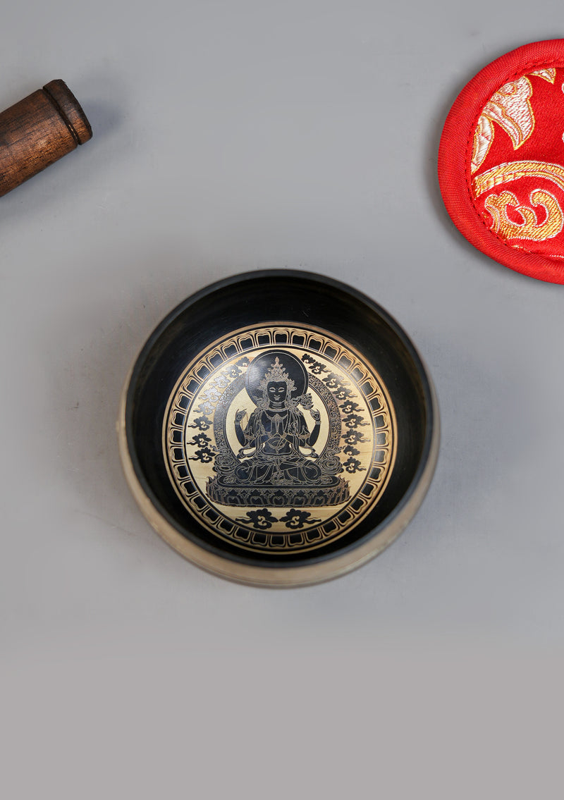 Tibetan Chenrezig Singing Bowl