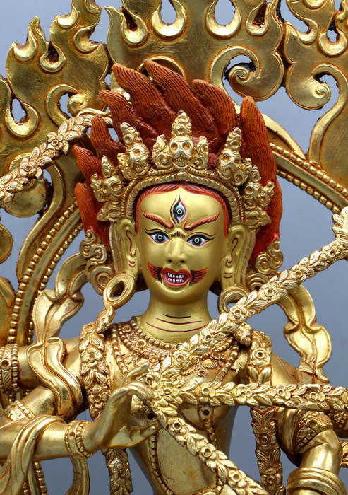 Kurukulla 24 K Gold Copper Statue 14" H