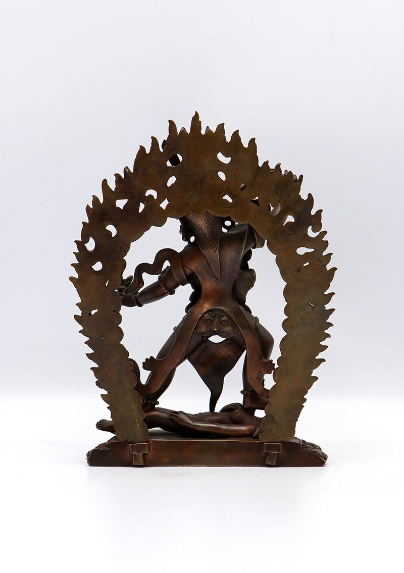 Masterpiece  Ekjati  Copper Oxydized Wrathful Protector Statue