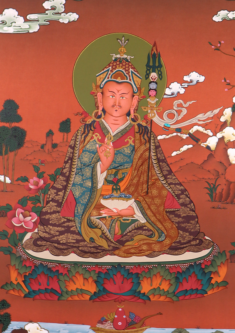 Guru Rinpoche Lotus Born Master Thangka Painting (Meditation Series)