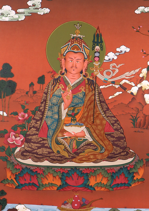 Guru Rinpoche Lotus Born Master Thangka Painting (Meditation Series)