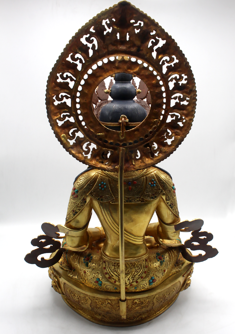Masterarts 24 K Gold  Apparmita  21"H Sculpture Buddhist Deity