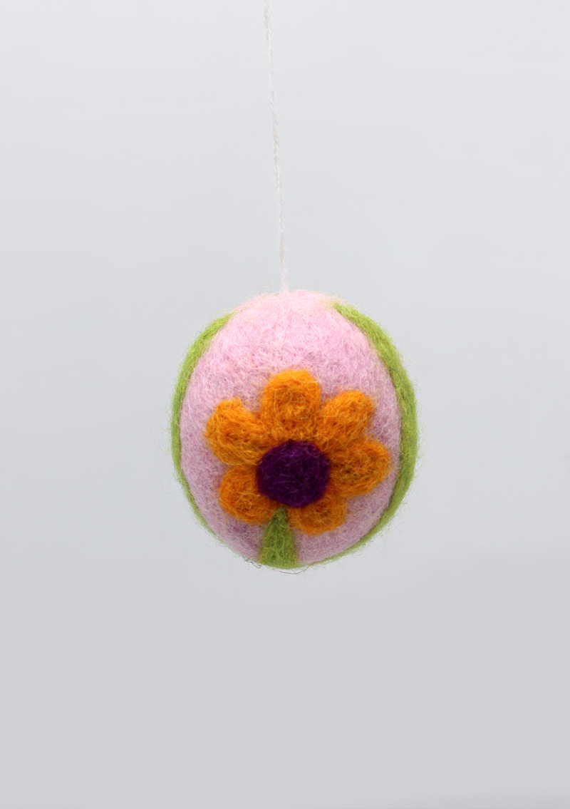 Multi Color Handmade Felt Easter Egg Ornaments