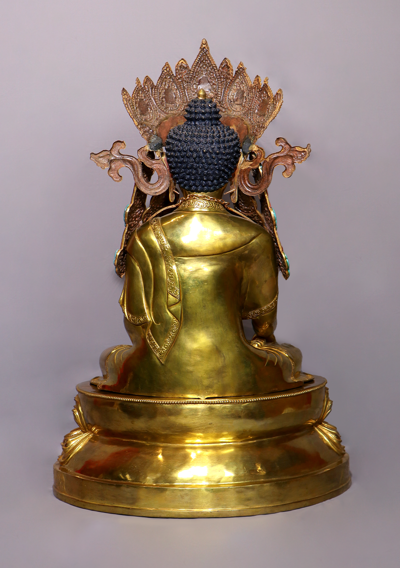 Masterpiece 24K Crown Buddha Statue 27" H
