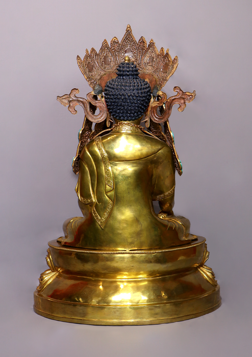 Masterpiece 24K Crown Buddha Statue 27" H