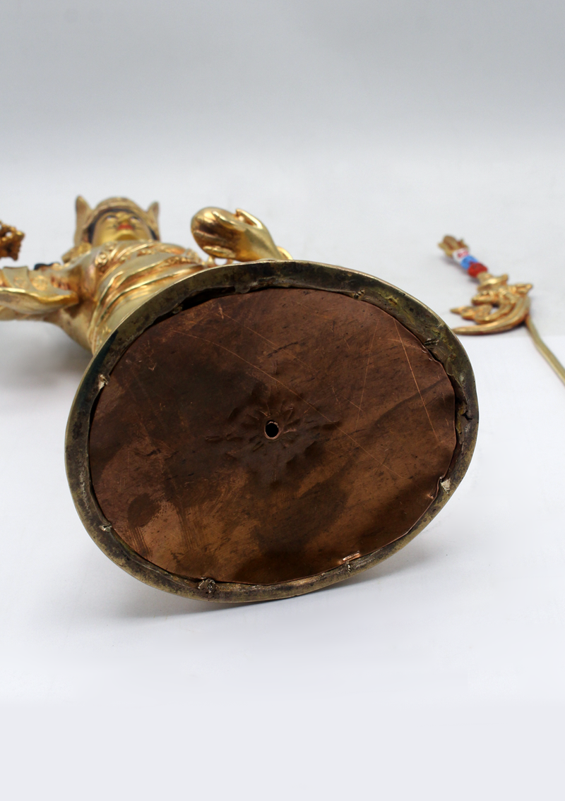 Fully Gold Plated Standing Guru Padmasambhava 11"H