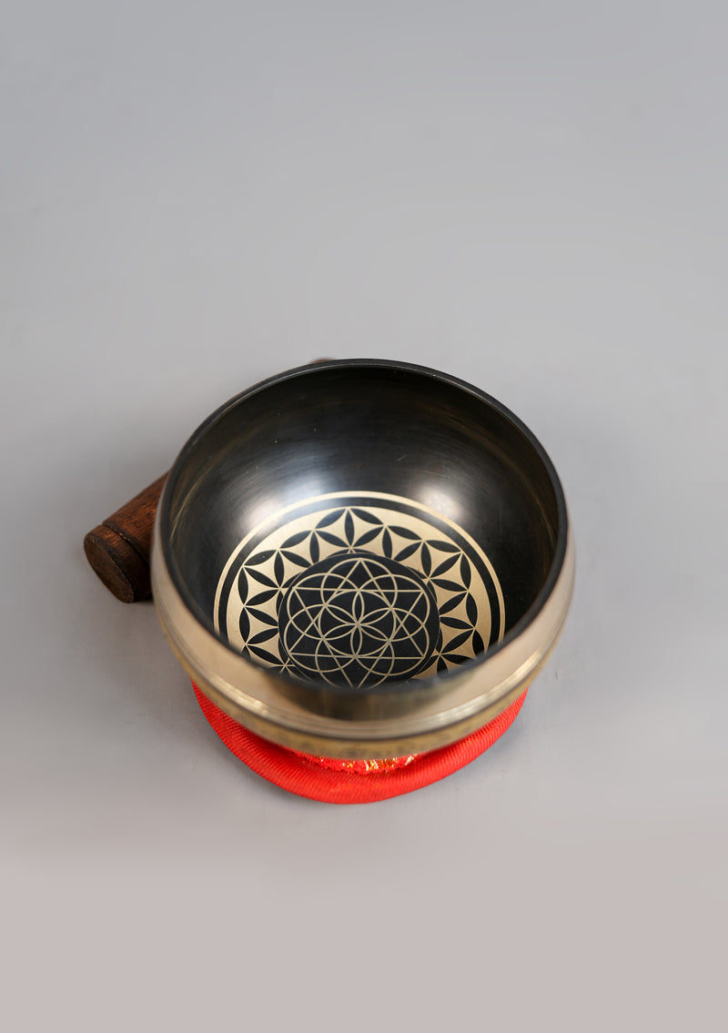Tibetan Cosmos Flower of Life Singing Bowl