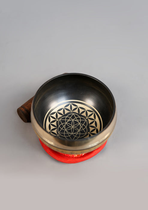 Tibetan Cosmos Flower of Life Singing Bowl