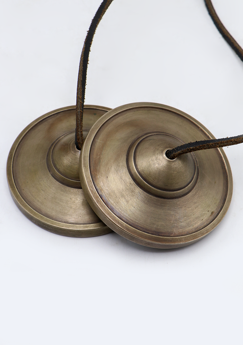 Plain Meditation Tingsha Cymbal Golden