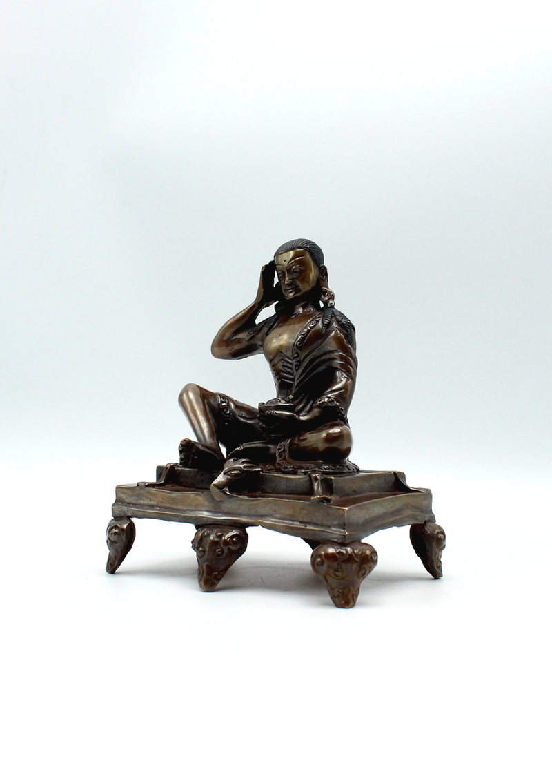 Guru Milarepa Copper Oxydized  Statue