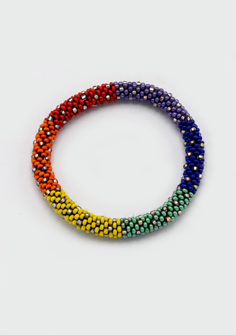 Roll on Beads Orange Purple Roll Bracelet - NEW BATCH