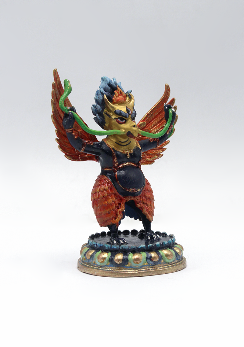 Hand-Painted Standing Garuda Statue 3.5"H