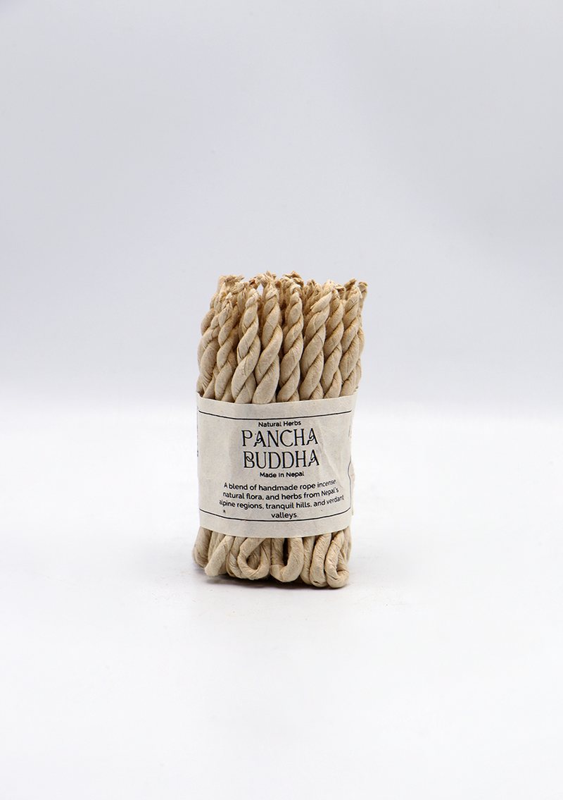 Handcrafted Artisanal Pancha Buddha Nepali Rope Incense