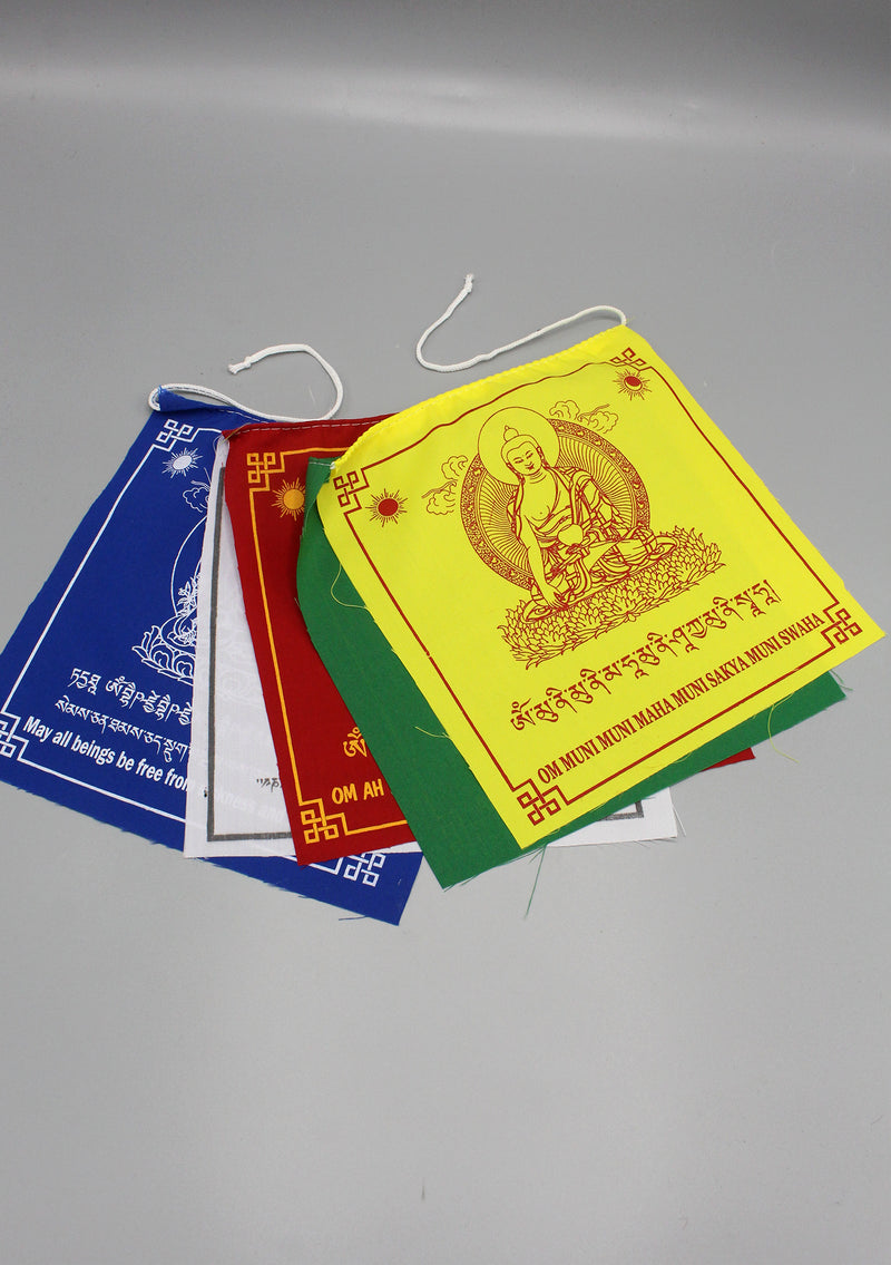 Five Color Mixed Deities Tibetan Prayer Flags