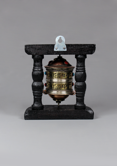 OM Mani Prayer Wheel Wall Hanging