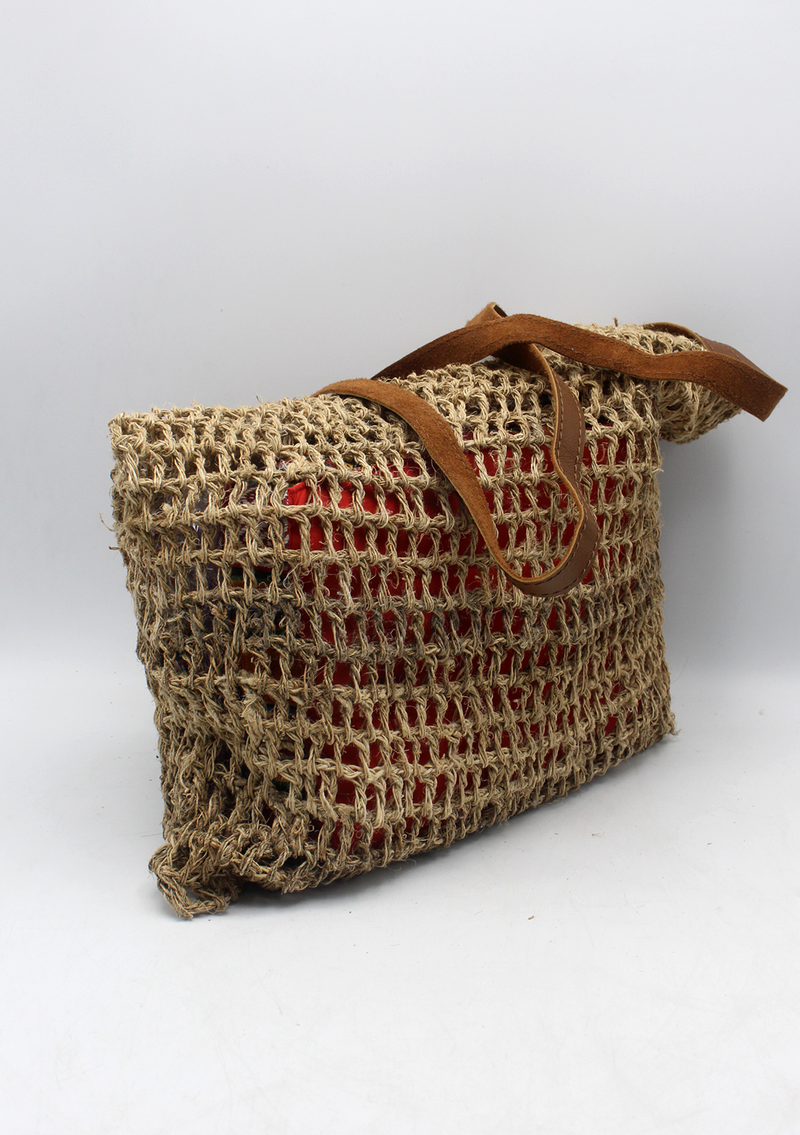 Handmade Fairtrade Hemp 4 Corner Bag - Jholi