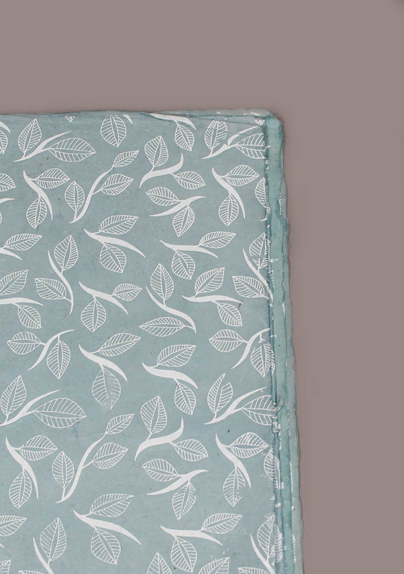 Leaves Printed Lokta Paper Gift Wrap