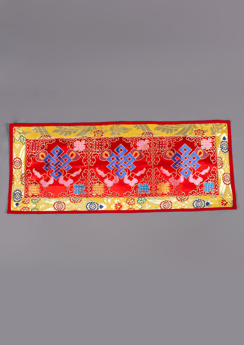 Tibetan Endless Knot Brocade Altar Cloth