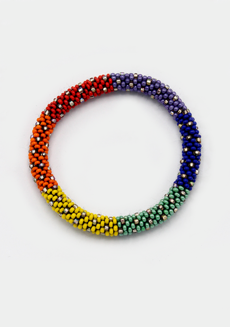 Roll on Beads Orange Purple Roll Bracelet - NEW BATCH
