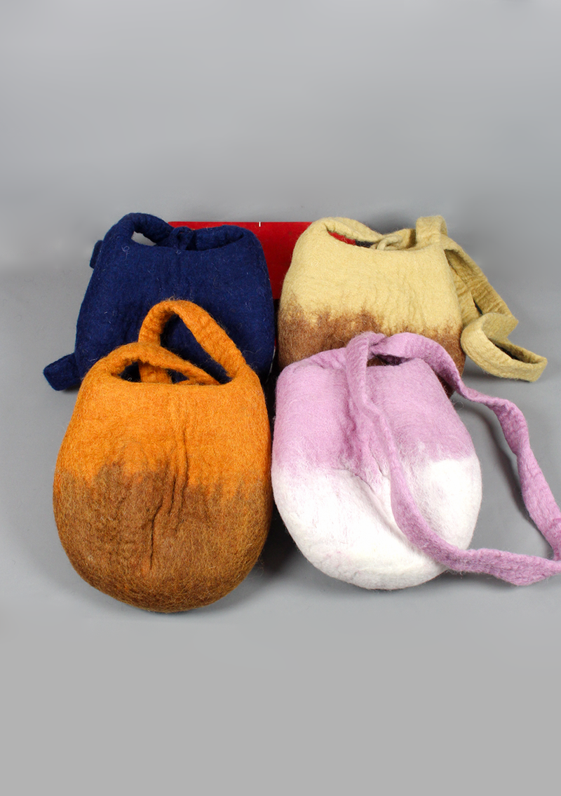 Felt Round Mushroom Design Bag