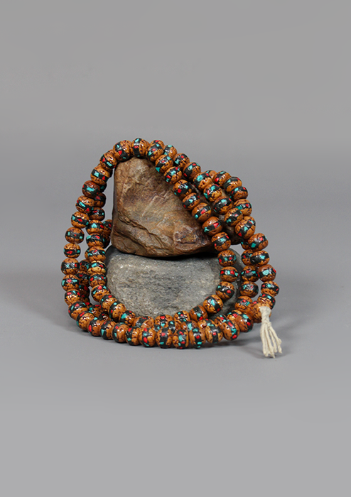 Rudraksha Inlaid 108 Beads Prayer Mala