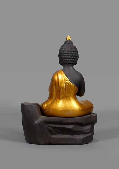 Meditating Buddha Waterfall Backflow Incense Burner