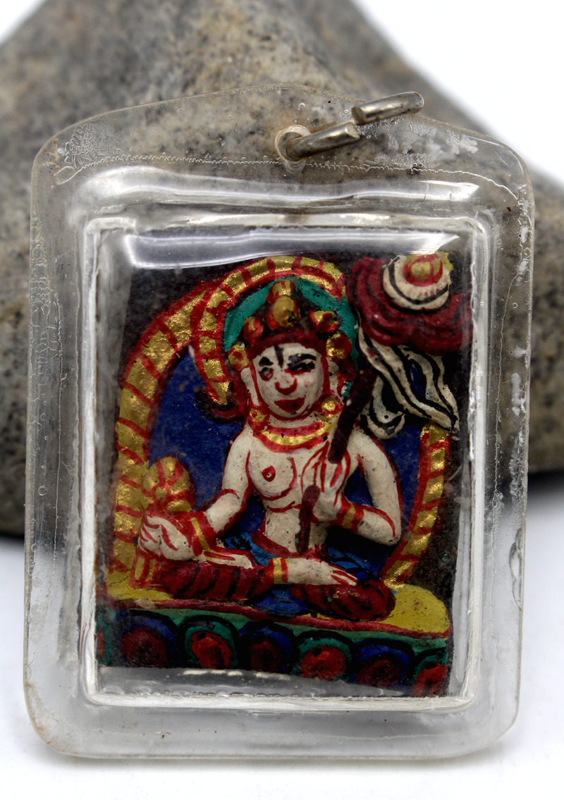 White Umbrella Tara Mendrup Consecrated Protection Amulet
