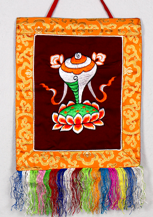 Buddhist Auspicious Symbols Brocade Wall Hanging