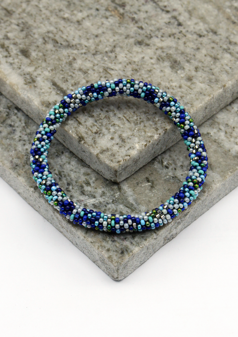 Blue Roll on Beads Barcelona Arts Bracelet