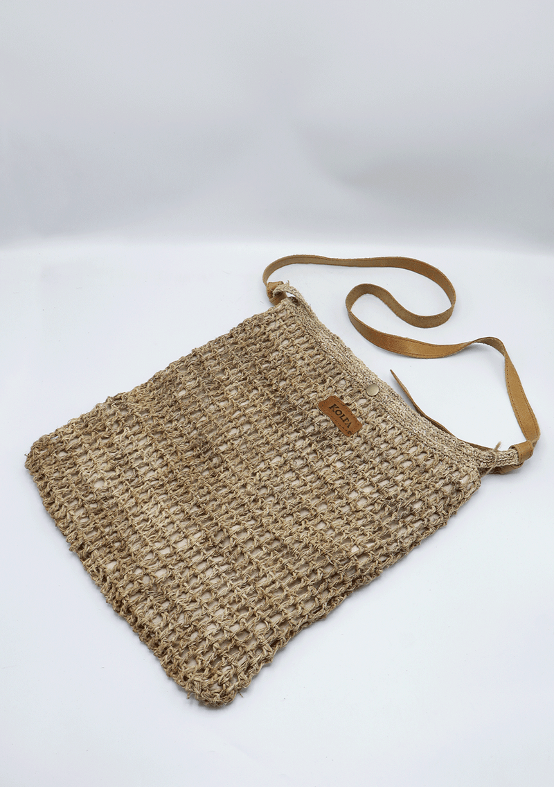 "JHOLI" Hemp Crossbody Bag with lining