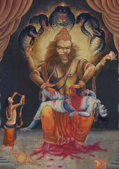 Narshingha Thangka Painting