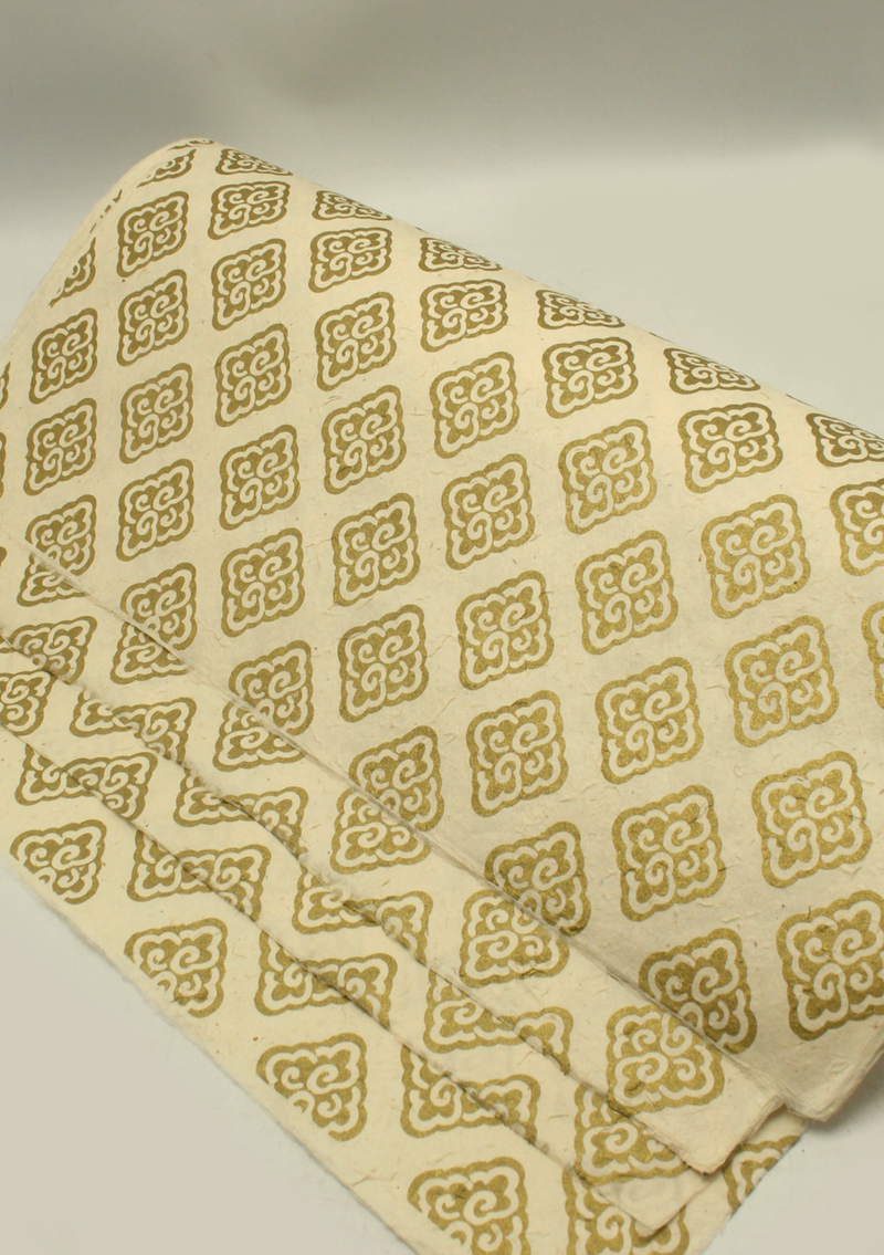 Eternal Knot Printed Lokta Gift Wrapping Paper