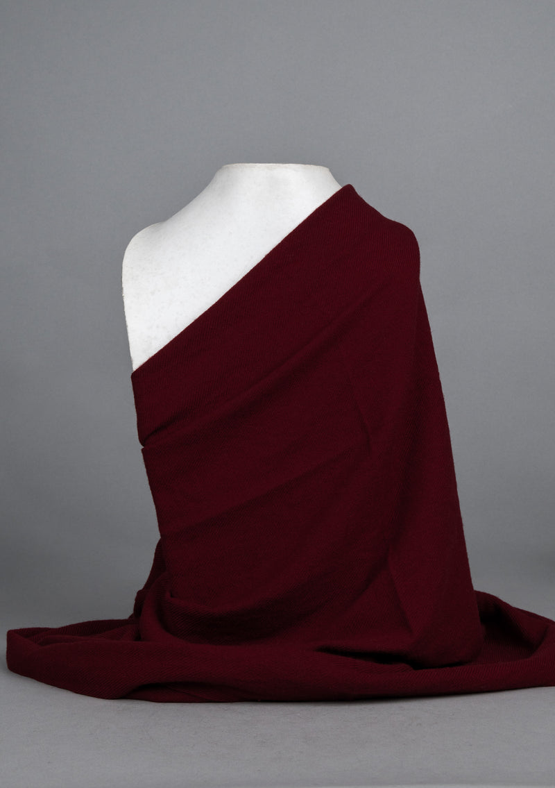 Deep Maroon Pure Pashmina Shawl
