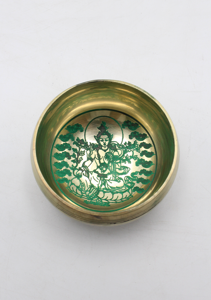 Singing Bowl with Buddhist Deities