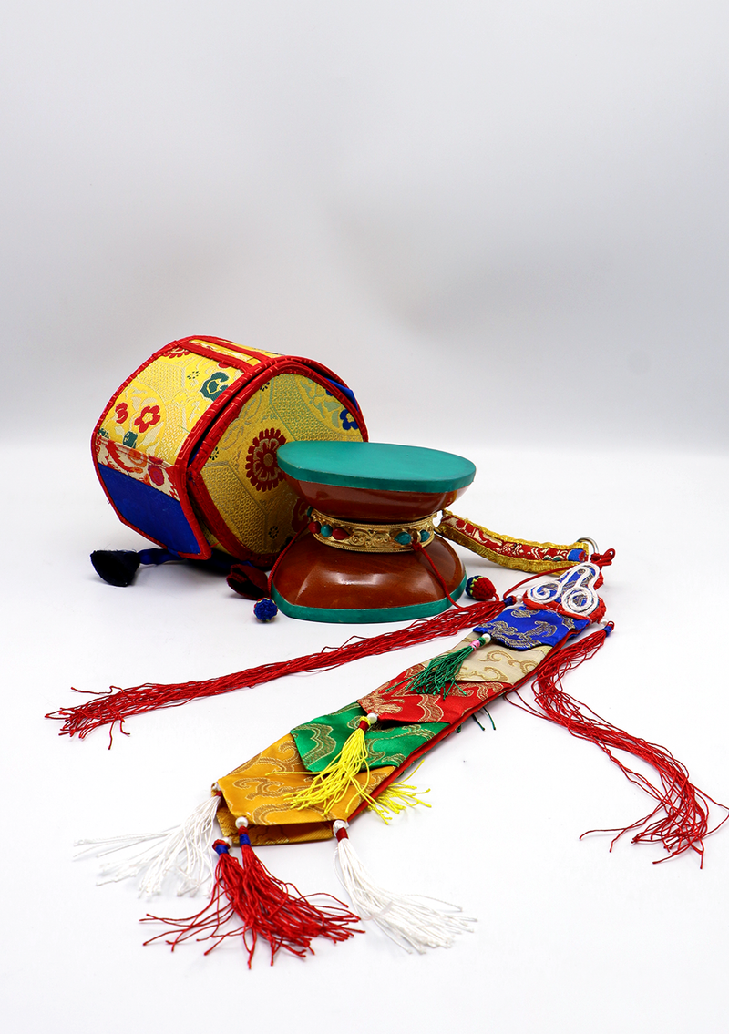 Hand Painted Wooden Chod Drum Damaru High Quality