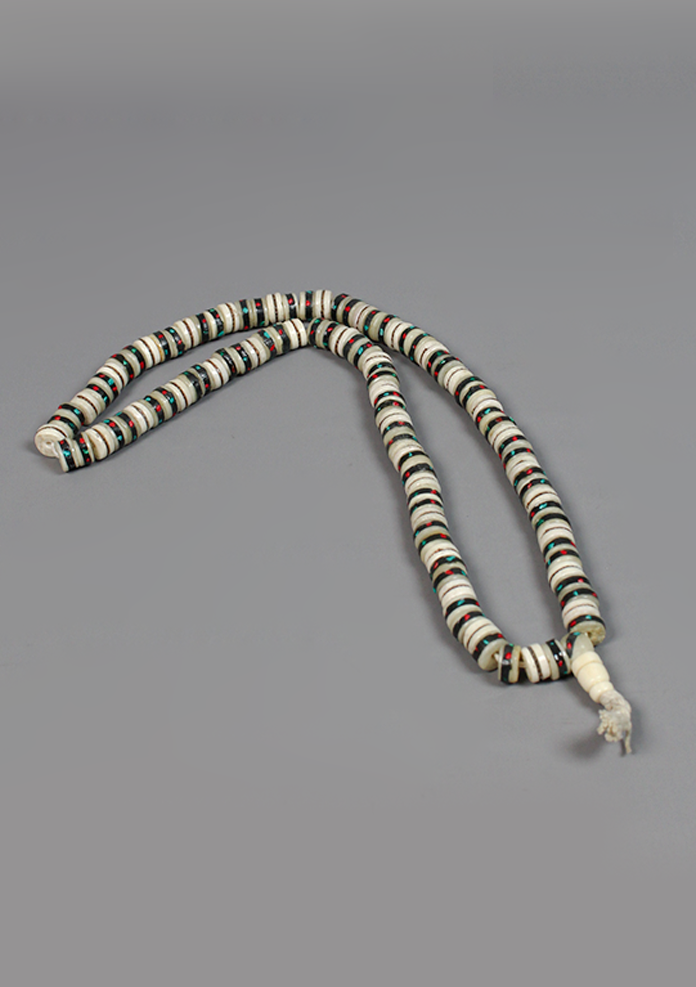 Bone Inlaid 108 Beads White Prayer Mala